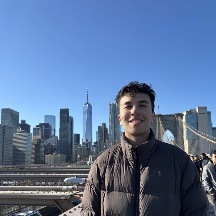 Max on the Brooklyn Bridge
